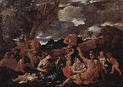 Nicolas Poussin Baccanal mit Lautenspielerin oil painting on canvas